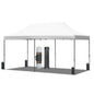 TREXM 10x20 Pop Up Canopy Tent with 6 Sidewalls, Heavy Duty Party Tent, UV and Waterproof Protection, 3 Height Adjustable Outdoor Canopy Tent with Roller Bag for Weddings, Events, and Beach, White