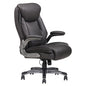 Classic Gray Bonded Leather Upholstered Office Chair with Adjustable Armrest, Height and 360 Degree Swivel, Office Room Furniture