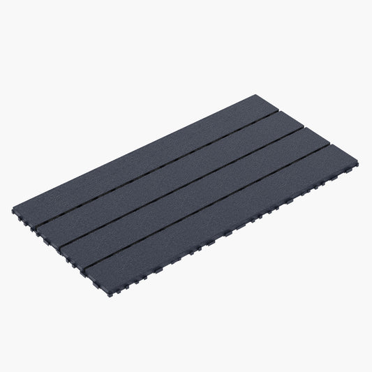 2FT Patio Deck Tiles, DIY Module Interlocking Decking Tiles Floor Tile,Easy and Quick Installation Court Tiles for Porch Poolside Balcony Backyard 24pcs DARK GRAY