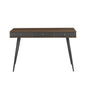 Mid Century Desk , Modern Writing Study Desk with Drawers, Multifunctional Home Office Computer Desk Walnut+Dark Grey