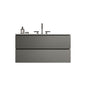 TIA 36' Wall Mount Space Grey Bathroom Vanity with Ceramic Sink with Three Faucet Holes, Large Storage Floating Bathroom Vanity for Modern Bathroom, Pre-assembled