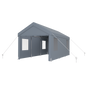 Carport 12' x 20' Portable Garage, Heavy Duty Car Port Canopy with 2 Roll-up Doors & 4 Ventilated Windows for Car, Truck, Boat, Garden Tools,grey