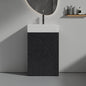 Roca 20' Black Marble Bathroom Vanity with Ceramic Sink, Freestanding Bathroom Cabinet for Modern Bathroom, KD