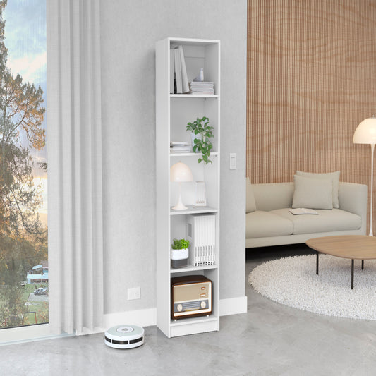 Vinton XS Bookcase Compact Bookshelf with Multiple Shelves, White
