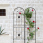 2 Pack Metal Garden Trellis 71' x 19.7' Rustproof Trellis for Climbing Plants Outdoor Flower Support Black
