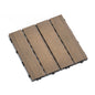 Patio Floor Tiles Pack of 22  WPC Wood-Plastic Composite Patio Deck Tiles DIY Interlocking Decking Tiles, Quick Deck Floor Tile, Court Tile, Water Resistant Indoor Outdoor -11.8' Oak