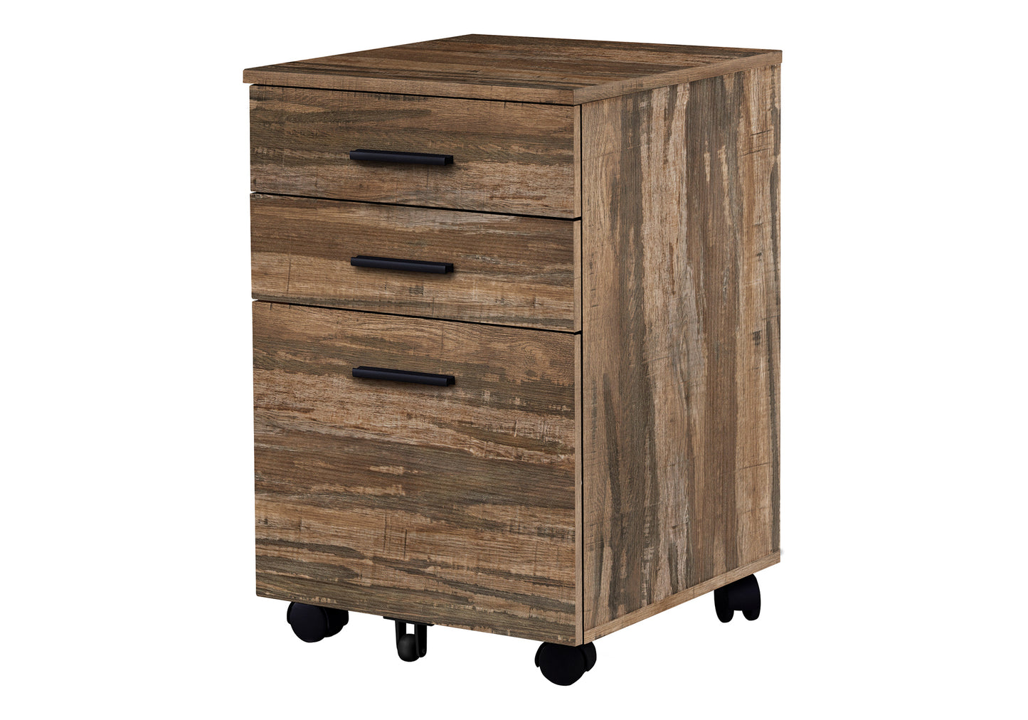 File Cabinet, Rolling Mobile, Storage Drawers, Printer Stand, Office, Work, Brown Laminate, Contemporary, Modern