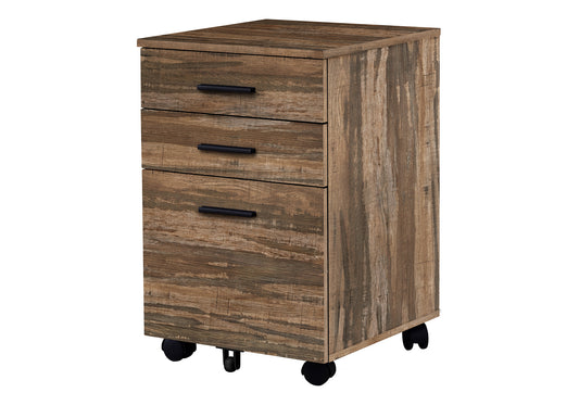 File Cabinet, Rolling Mobile, Storage Drawers, Printer Stand, Office, Work, Brown Laminate, Contemporary, Modern