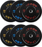 Olympic Bumper Weight Plates, Rubber Plate with 2-Inch Steel Insert Rubberized Weightlifting Barbell Plates 35LB/45LB/55LB Sets