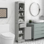 Tall Bathroom Cabinet, Freestanding Storage Cabinet with Drawer, MDF Board, Adjustable Shelf, Grey