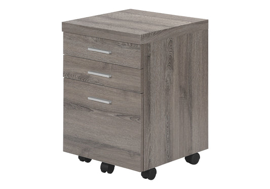 File Cabinet, Rolling Mobile, Storage Drawers, Printer Stand, Office, Work, Brown Laminate, Contemporary, Modern