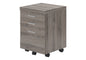 File Cabinet, Rolling Mobile, Storage Drawers, Printer Stand, Office, Work, Brown Laminate, Contemporary, Modern