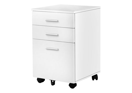 File Cabinet, Rolling Mobile, Storage Drawers, Printer Stand, Office, Work, White Laminate, Contemporary, Modern