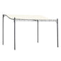 Outsunny 10' x 13' Steel Outdoor Pergola Gazebo, Patio Canopy with Weather-Resistant Fabric and Drainage Holes for Backyard, Deck, Garden, Cream White