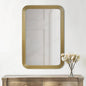 Rounded Rectangle Fluted Wall Mirror Gold See below