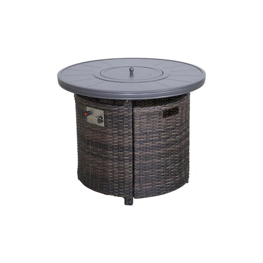 25' H x 32' W Aluminum Propane Outdoor Fire Pit Table