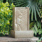 9x6.5x14' Indoor Buddha Water Fountain, Polyresin Tabletop Fountain with LED Light