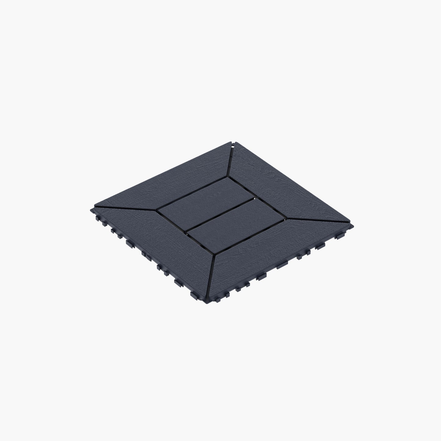 New Style 12' Patio Deck Tiles, DIY Module Interlocking Decking Tiles Floor Tile,Easy and Quick Installation Court Tiles for Porch Poolside Balcony Backyard 44pcs DARK GRAY