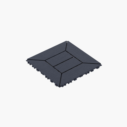 New Style 12' Patio Deck Tiles, DIY Module Interlocking Decking Tiles Floor Tile,Easy and Quick Installation Court Tiles for Porch Poolside Balcony Backyard 44pcs DARK GRAY