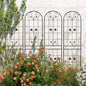 4 Pack Metal Garden Trellis 86.7' x 19.7' Rustproof Trellis for Climbing Plants Outdoor Flower Support Black
