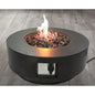 11' H x 30' W Fiber Reinforced Concrete Propane Gas Outdoor Fire Pit Table with Lid