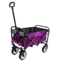 Minimeetall Strap , Collapsible Foldable Wagon Cart with strapping system Beach Wagon , Utility Cart , Utility Wagon Grocery Cart for Camping Shopping Sports Gardeing Fishing Supports 225lbs purple