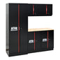 Steel Filing Cabinet With Compartments For Office Use, Storage, File Storage, Archives, And High and Low Cabinets--Black&Red