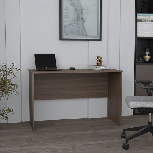Malibu 47' Wide Study Desk Gray Walnut Modern Simple Computer & Laptop Table Dining Table for Bedroom, Living Room, Home and Office, Kitchen Walnut