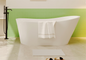 55' Acrylic Freestanding Bathtub-Acrylic Soaking Tubs, White Bathtub, Oval Shape Black Freestanding Bathtub With Chrome Overflow and Pop Up Drain CUPC Certificate