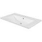 30' Single Bathroom Vanity Top with White Basin, 3-Faucet Holes, Ceramic, White