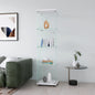 Glass Display Cabinet 4 Shelves with Door, Floor Standing Curio Bookshelf for Living Room Bedroom Office, 64.7'*16.7'*14.3' 
 white