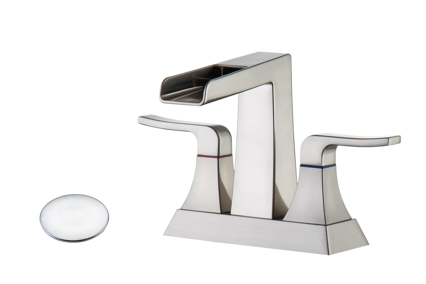 Widespread Bathroom Sink Faucet Brushed Nickel