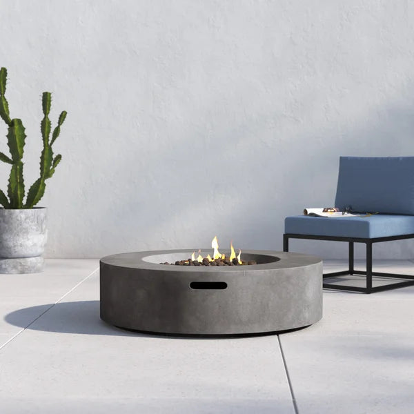 12' H Fiber Reinforced Concrete Outdoor Fire Pit Table