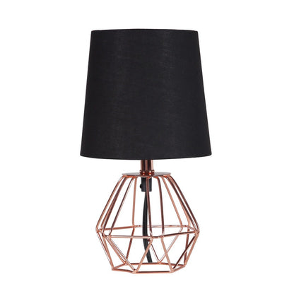 11.25' Copper Metal Table Lamp 'Wesley Geometric', Copper
