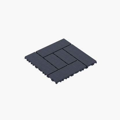 ZZ Style 12' Patio Deck Tiles, DIY Module Interlocking Decking Tiles Floor Tile,Easy and Quick Installation Court Tiles for Porch Poolside Balcony Backyard 44pcs DARK GRAY