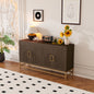 TREXM Sideboard Buffet Cabinet with Storage, sideboard cabinet with Adjustable Shelves, Rectangular Metal Handles and Legs for Kitchen, Living room, and Dining Room, Espresso