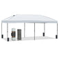 TREXM 10x20 Pop Up Canopy with Sidewalls, Outdoor Canopy Tent Heavy Duty for Backyard, Wedding Party Tent for Parties with Wheeled Bag (White)