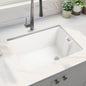 23.6' L X 18' W White Ceramic Single Bowl Kitchen Sink