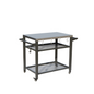 3-Shelf Outdoor Grill Table, Grill Cart with Wheels, Outdoor Pizza Oven and Food Prep Table, Blackstone Table with Stainless Steel Tabletop, Grill Stand for Blackstone Griddle for Outside BBQ
