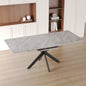 62.4' Extendable 78.15'Very large Grey Dining Table Modern Mid-Century Kitchen Table Set for Dining Room, party Table,Conference table,Black metal X shape Legs.