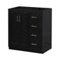 30'' Bathroom Vanity without Sink,Solid Wood Frame Bathroom Storage Cabinet Only, Freestanding Vanity Set with 3 Drawers& Soft Closing Doors