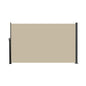 Retractable Side Screen Awning, UV Resistant, Waterproof, Patio Privacy Screen for Garden, Balcony, Courtyard(Dark Grey), 118' x 63'-Beige