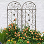 2 Pack Metal Garden Trellis 86.7' x 19.7' Rustproof Trellis for Climbing Plants Outdoor Flower Support Brown