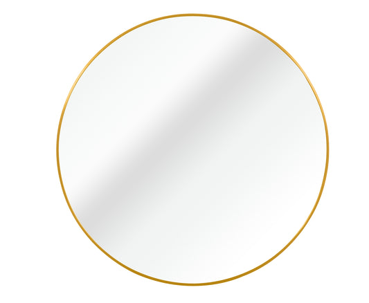 Gold 24 Inch Metal Round Bathroom Mirror