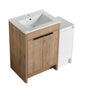 36 Inch Freestanding Bathroom Vanity with Ceramic Sink and Storage Cabinets, Soft Closing Door, 02424IMO+0312 Combination Cabinet, KD-Package