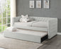 Luxurious 1pc Modern Daybed Button Tufted Nailhead Trim Bedroom Living Room Furniture Dove Gray Finish