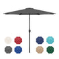 9ft Patio Umbrella Outdoor Table Market Yard Umbrella, 8 Sturdy Ribs for garden, pool, porch, balcony, lawn and any other outdoor places, Gery