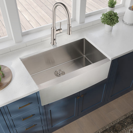 30'x21'x10'Farmhouse Apron Single Bowl Stainless Steel Kitchen Sink