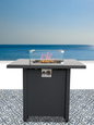 25' H x 30' W Steel Outdoor Fire Pit Table with Lid