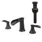 Bathroom Faucets for Sink 3 Hole ORB 8 inch Widespread Bathroom Sink Faucet with Pop Up Drain Double Lever Handle Faucet Bathroom Vanity Faucet Basin Mixer Tap Faucet with Hose